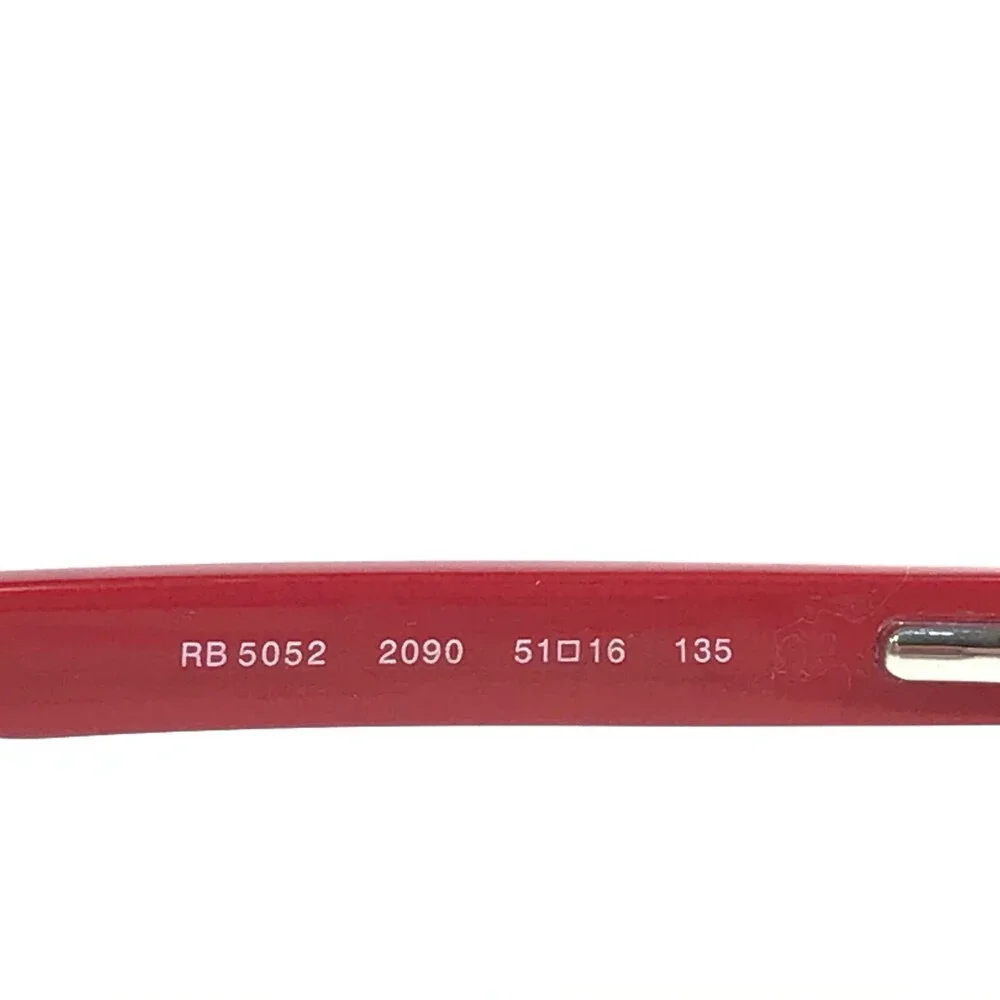 Ray-Ban RB5052 2090 Eyeglasses Frames Red Rectangular Full Rim 51-16-135